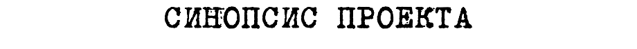 СИНОПСИС ПРОЕКТА